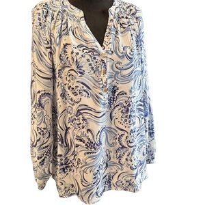 Lilly Pulitzer Essie Silk Blouse Medium